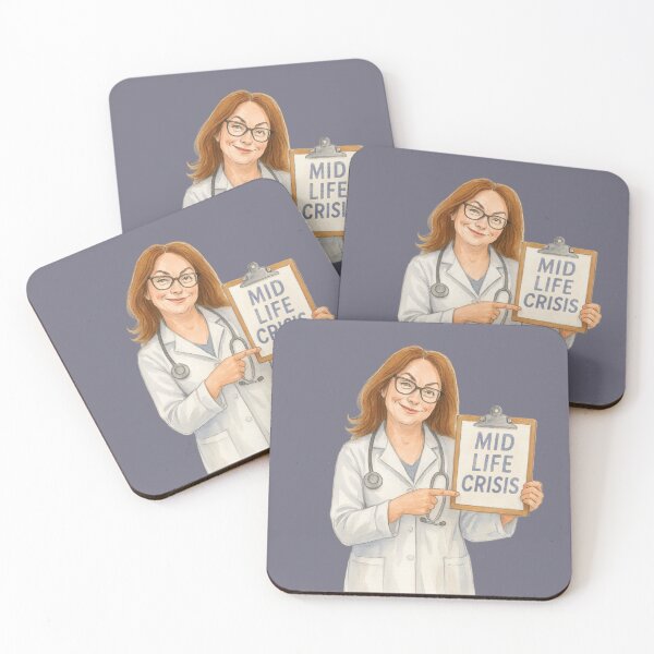 Item preview, Funny Midlife Crisis Doctor Illustration designed and sold by CraftDoodle.