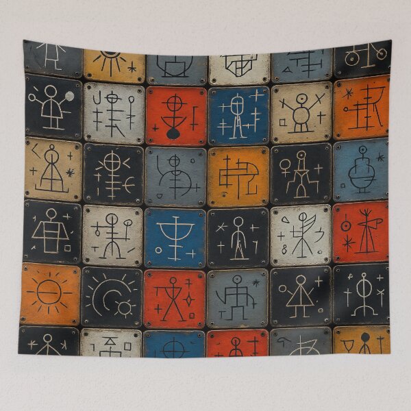 Item preview, Symbol Grid designed and sold by Kaleidoscope Print.