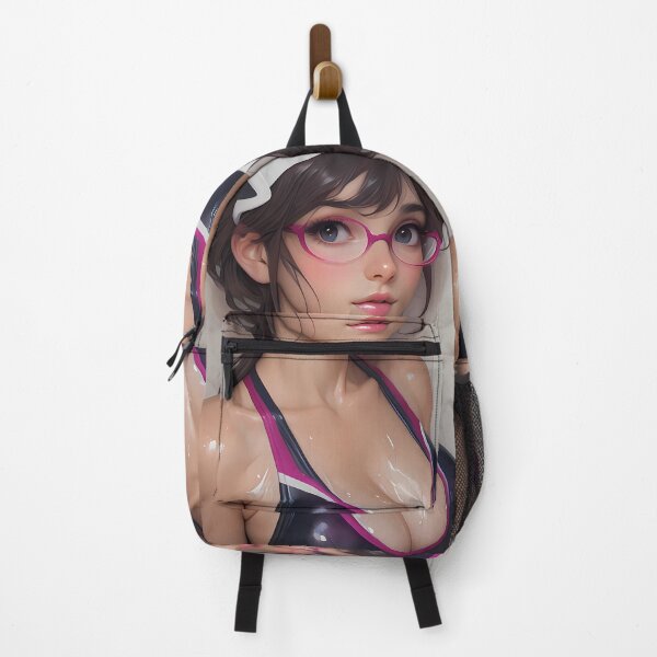 Item preview, Makinami Mari Illustrious Cute Anime Girl With Pink Glasses Glossy Swimsuit Smart And Sweet Look designed and sold by mugonneazh.