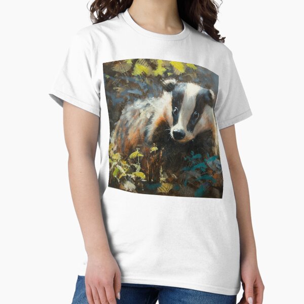Item preview, Badger in foliage Portrait designed and sold by johnartist.