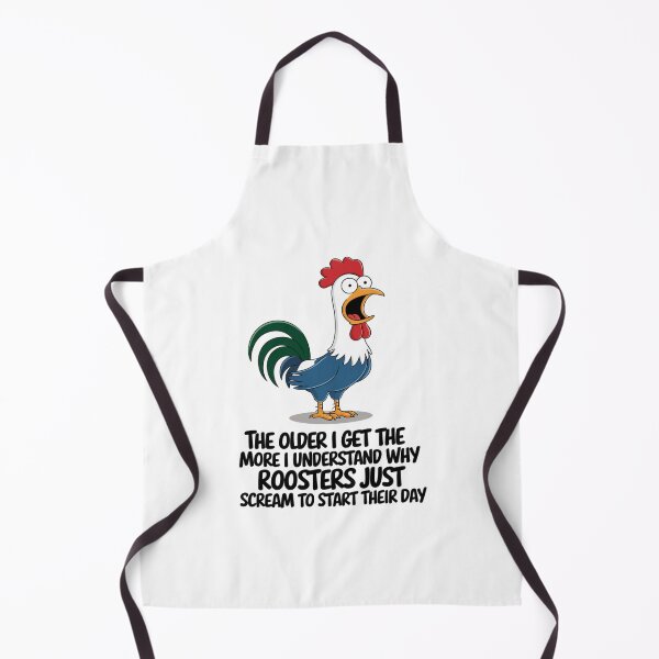 Item preview, the older I get, rooster, scream, grumpy, funnyfits70, Humor, Funny, retro, vintage, funny quotes, animal humor, designed and sold by FunnyFits70.