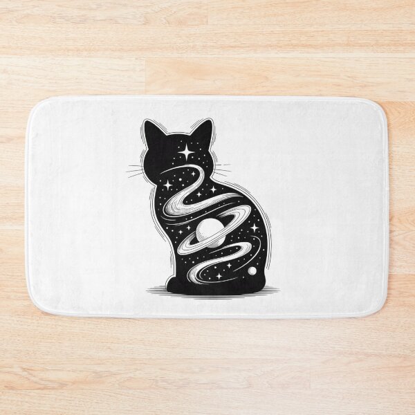 Item preview, Galaxy Cat Silhouette – Cosmic Universe Cat Art for Posters, Hoodies & More designed and sold by MOTAS Graphics .