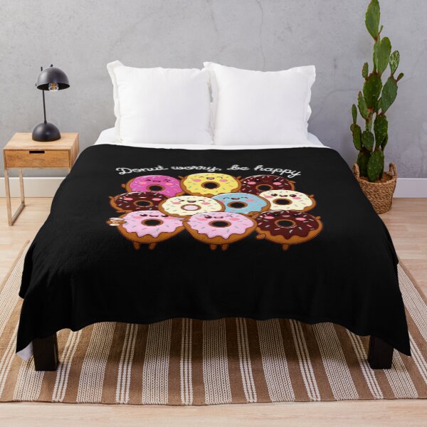 Item preview, Donut Worry Be Happy Cute Kawaii Donut Squad For Sweet Food Lovers designed and sold by ViktoonShirts.