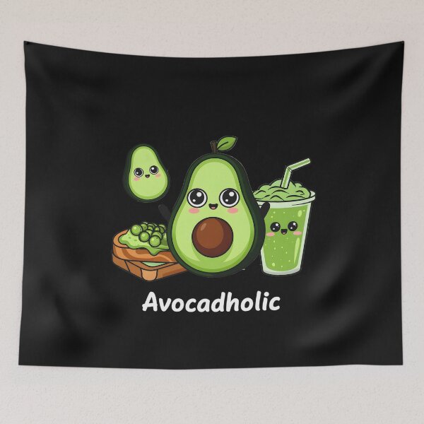 Item preview, Avocadholic - Cute Kawaii Avocado For Foodies And Healthy Life Lovers designed and sold by ViktoonShirts.