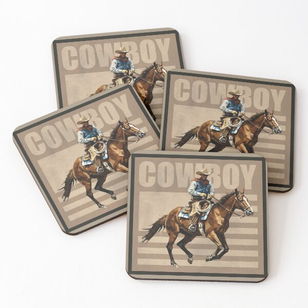 Item preview, Vintage Western Cowboy Illustration designed and sold by KiwiRider.
