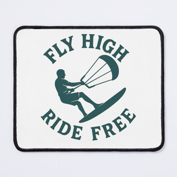 Item preview, Kitesurf Retro – Fly High Ride Free – Vintage Surf Design designed and sold by OTSC.