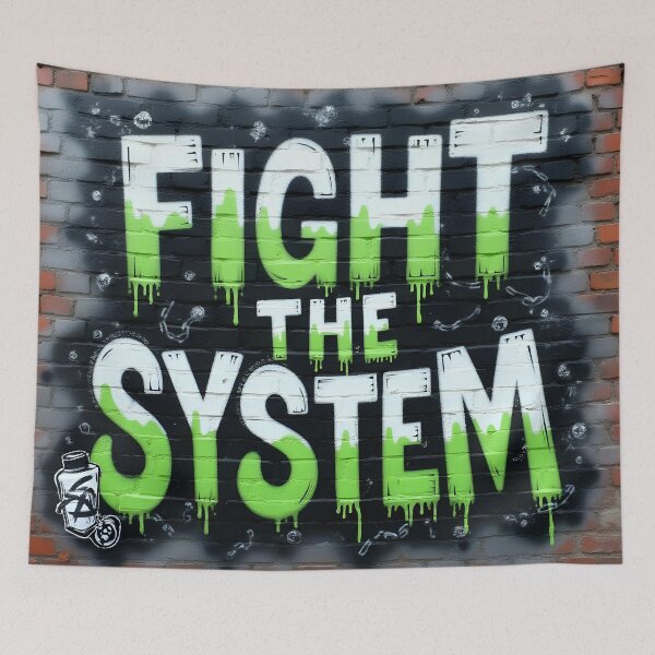 Item preview, Fight The System Rebellion Graffiti designed and sold by ShadowAndSlate.
