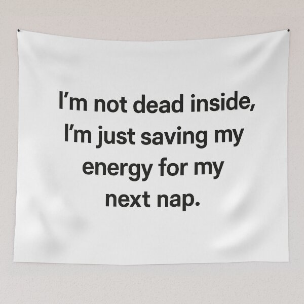 Item preview, Saving Energy For My Next Nap Funny Quote designed and sold by Owcomm.