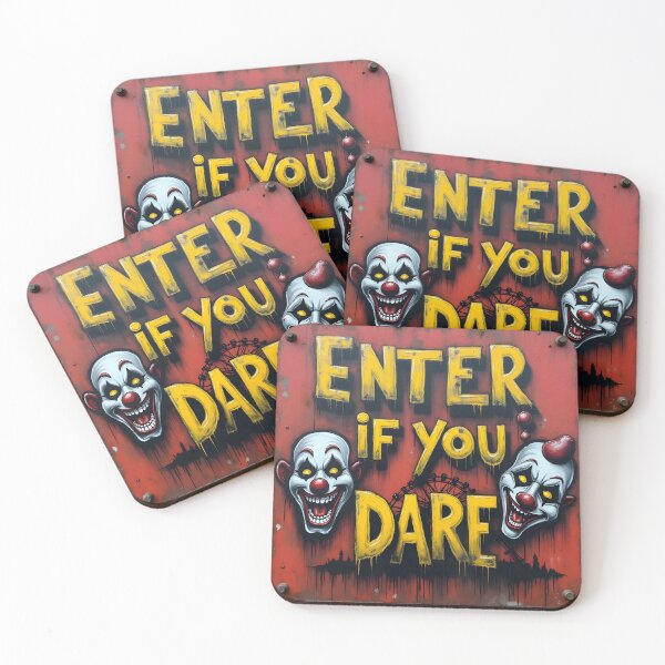 Item preview, Enter If You Dare Clown Terror designed and sold by ShadowAndSlate.