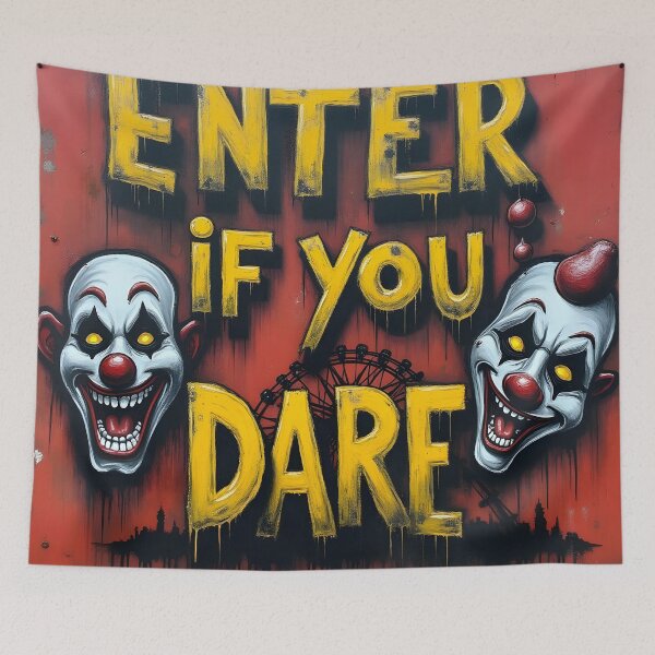 Item preview, Enter If You Dare Clown Terror designed and sold by ShadowAndSlate.
