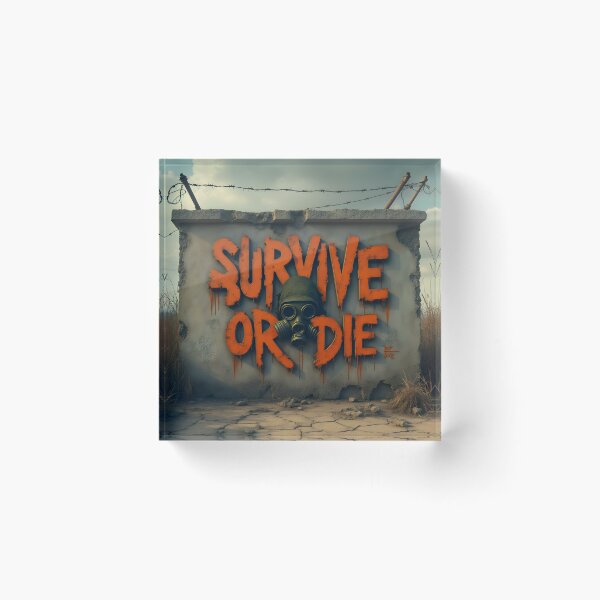 Item preview, Survive or Die Post-Apocalyptic Art designed and sold by ShadowAndSlate.
