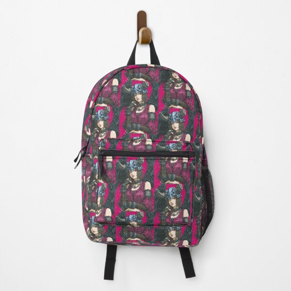 Item preview, Retro warrior with wings against a magenta sky. designed and sold by Piotrek0001.