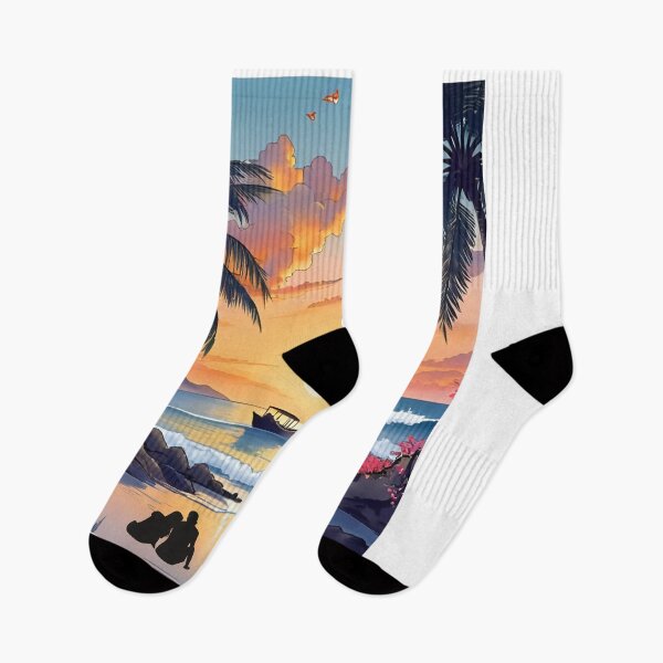 Item preview, Sunset Beach Tropical Palm Tree designed and sold by Fateh-Kro ⭐⭐⭐⭐⭐.