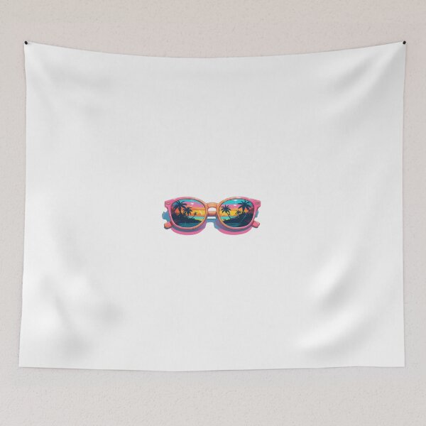 Item preview, Sunset Sunglasses — Retro summer design with palm trees designed and sold by StormArte.