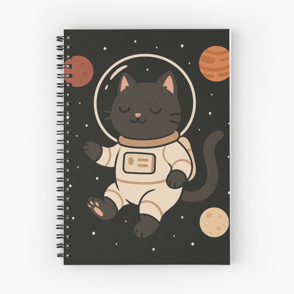 Item preview, Cute Black Cat Astronaut Floating in Space designed and sold by CosmicSplendor.