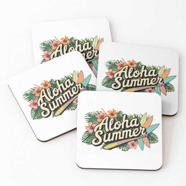Item preview, Aloha Summer — Retro tropical design with surfboards and flowers designed and sold by StormArte.