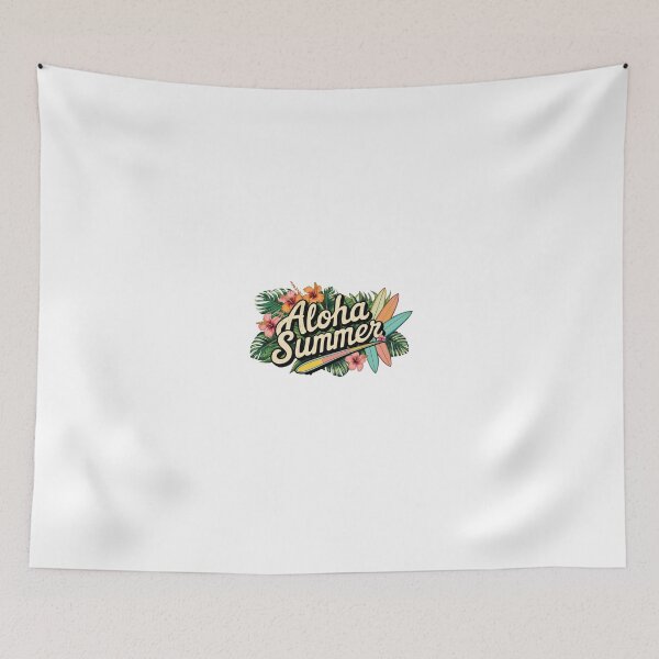 Item preview, Aloha Summer — Retro tropical design with surfboards and flowers designed and sold by StormArte.