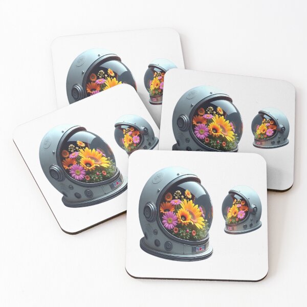 Item preview, Astronaut Helmets Overflowing with Blossoms designed and sold by Danivique.