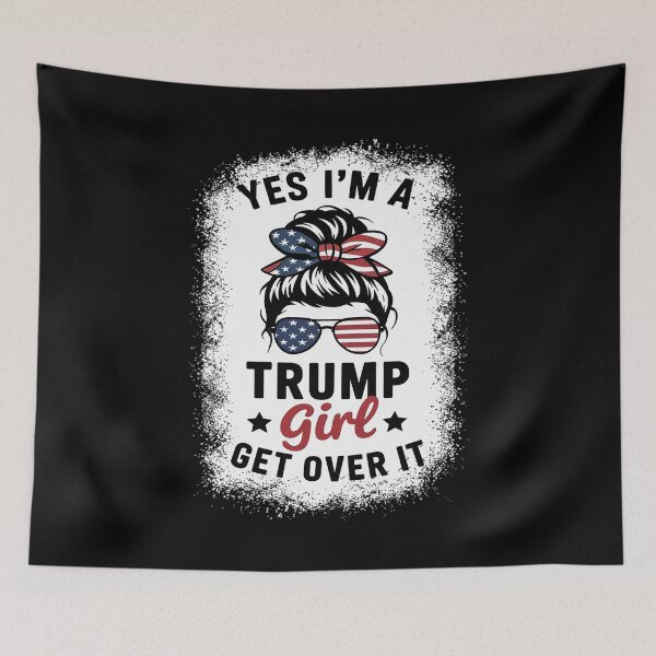 Item preview, Yes Im Trump Girl Get Over It Support Trump Girl Messy Bun designed and sold by splindoershop.