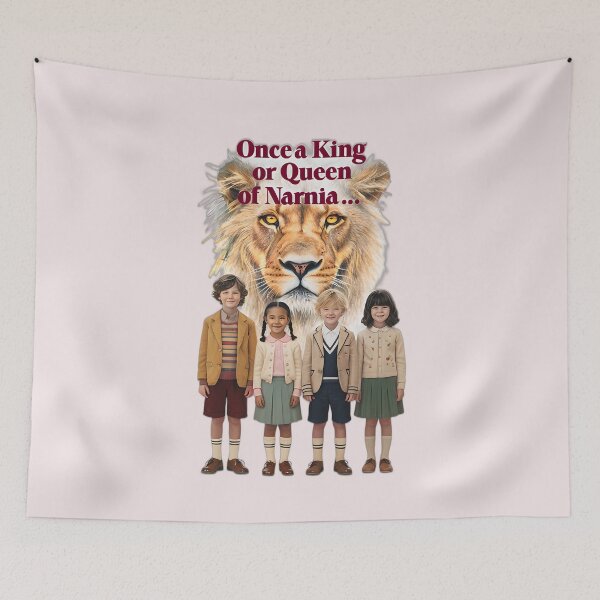 Item preview, Once a King or Queen of Narnia - Children and Aslan designed and sold by ArtisticDesignsbyLinda.