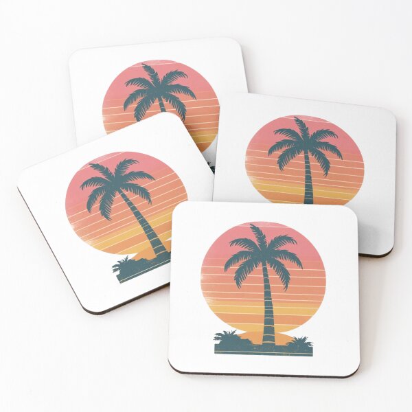 Item preview, Palm tree at sunset — Vintage retro design designed and sold by StormArte.