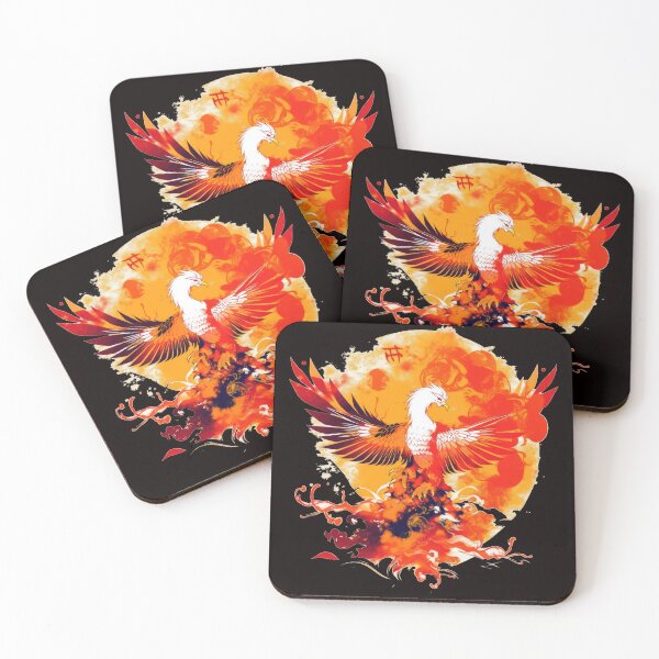 Item preview, Phoenix Rebirth Artwork – Fiery Rising Bird with Smoke & Flames – Mythical Spiritual Design designed and sold by Daagath.