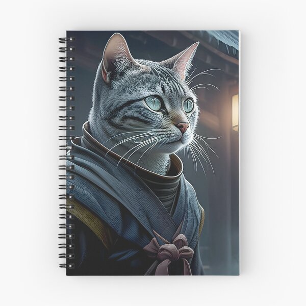 Item preview, Ninja Tabby Cat Warrior with a Sword Ready for a Fight designed and sold by Huskyyy Designs.