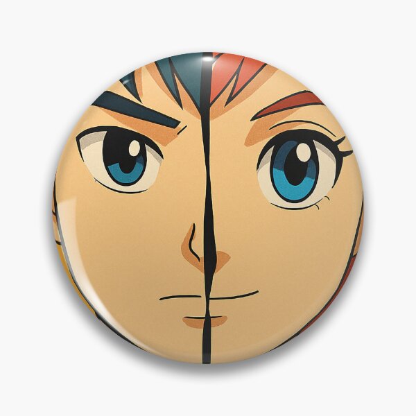 Item preview, Split Anime Face Art – Boy & Girl Character Mashup designed and sold by weirdfishes123.