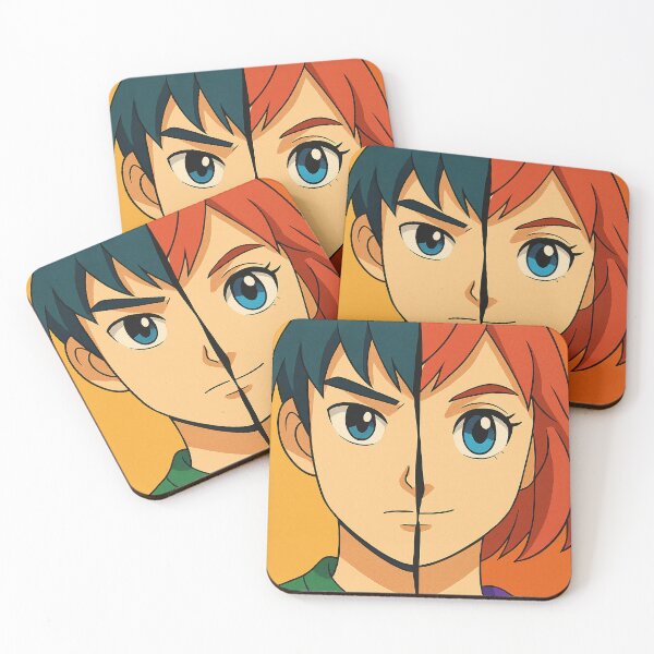 Item preview, Split Anime Face Art – Boy & Girl Character Mashup designed and sold by weirdfishes123.