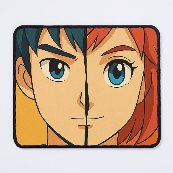 Item preview, Split Anime Face Art – Boy & Girl Character Mashup designed and sold by weirdfishes123.