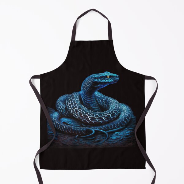 Artikelvorschau, Blue Venom Serpent – Glowing Snake Art – Bioluminescent Fantasy Creature Design entworfen und verkauft von Daagath.