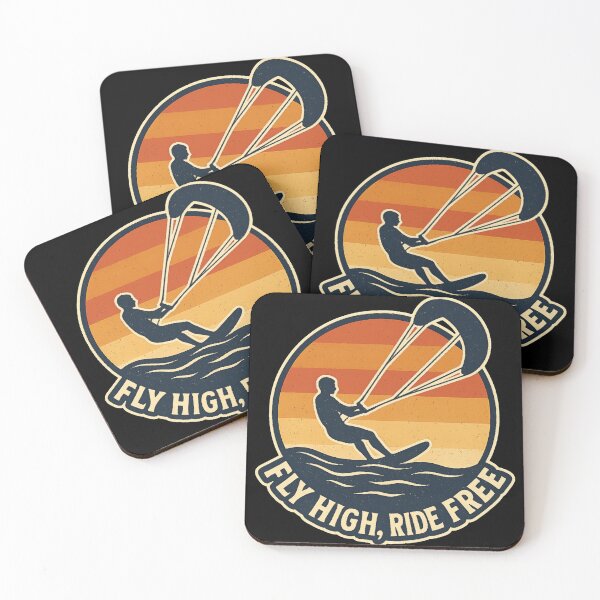 Item preview,  Kitesurf Retro – Fly High Ride Free – Vintage Surf Design designed and sold by OTSC.
