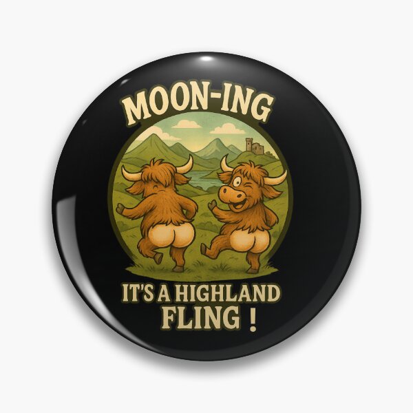 Item preview, Cow's World :  Moon-ing  It's a Highland Fling  designed and sold by bazstees54.