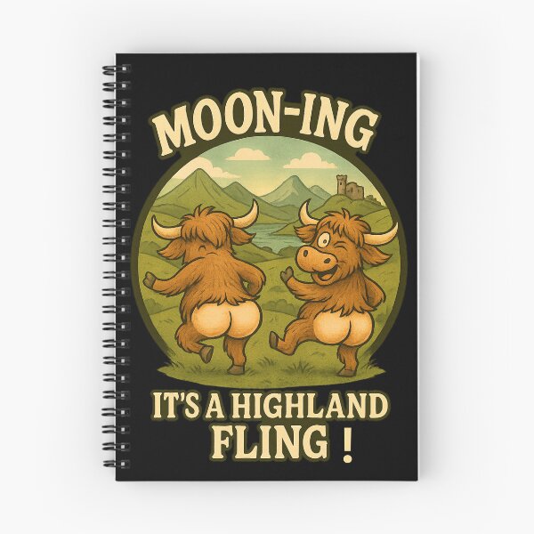 Item preview, Cow's World :  Moon-ing  It's a Highland Fling  designed and sold by bazstees54.