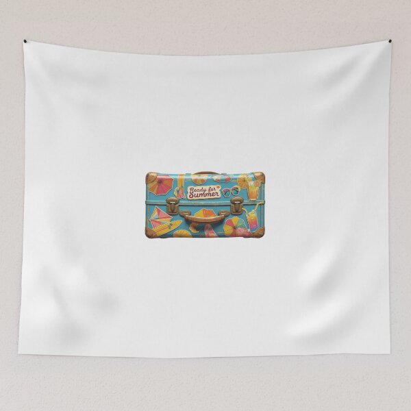 Item preview, Ready for Summer — Retro suitcase design with summer stickers designed and sold by StormArte.