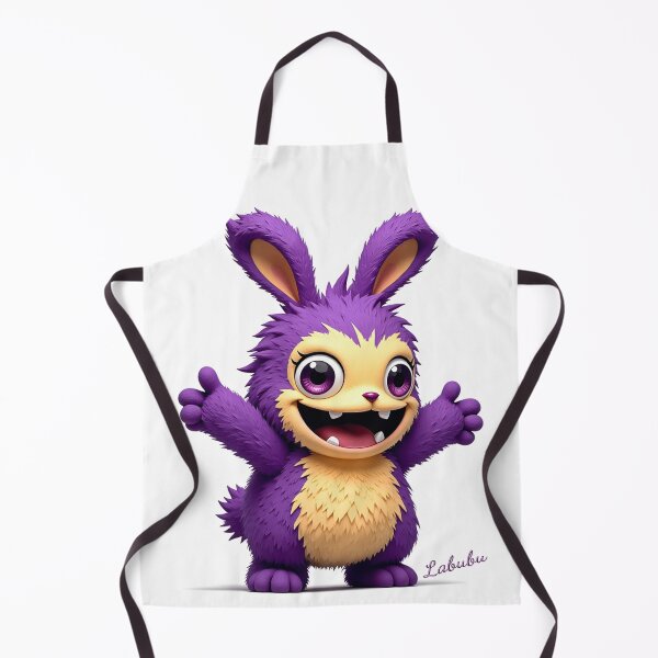 Item preview, Purple and Yellow, Happy, Plush Monster, Hairy Labubu designed and sold by Huskyyy Designs.
