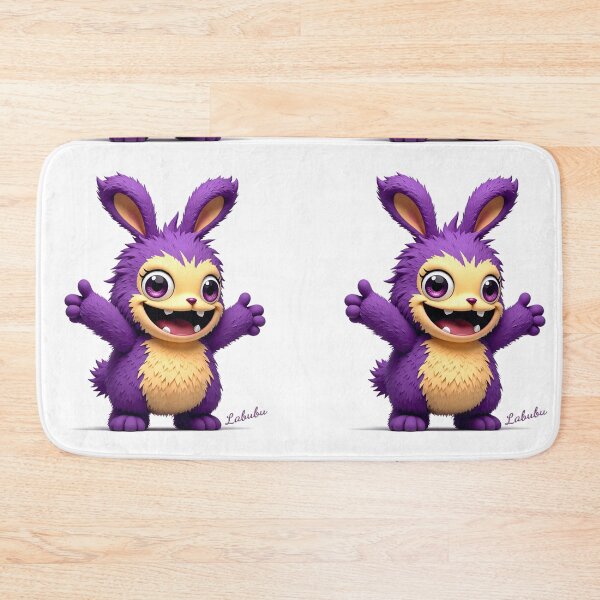 Item preview, Purple and Yellow, Happy, Plush Monster, Hairy Labubu designed and sold by Huskyyy Designs.