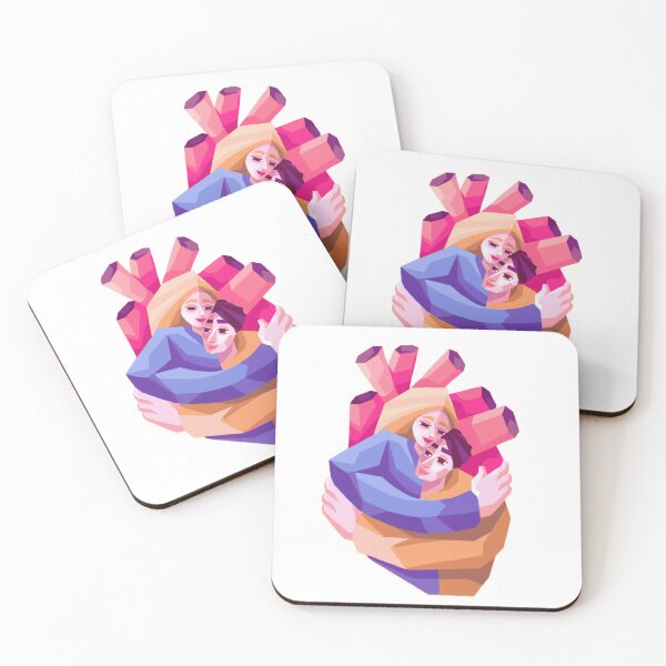 Item preview, Abstract Embrace – Bold Geometric Love Illustration designed and sold by backwooddesign.