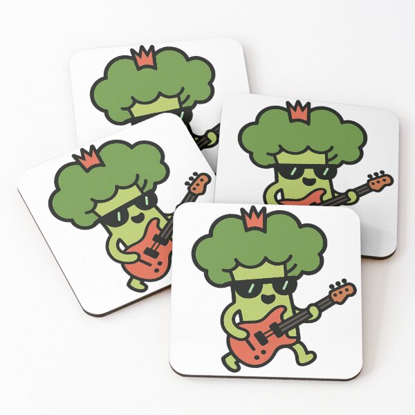 Item preview, Rockstar Broccoli – Cool Veggie Playing Electric Guitar designed and sold by Siroiyy.