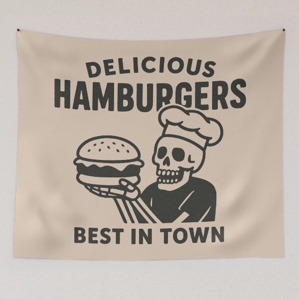 Item preview, Skeleton Chef's Best Burgers designed and sold by zzz888.