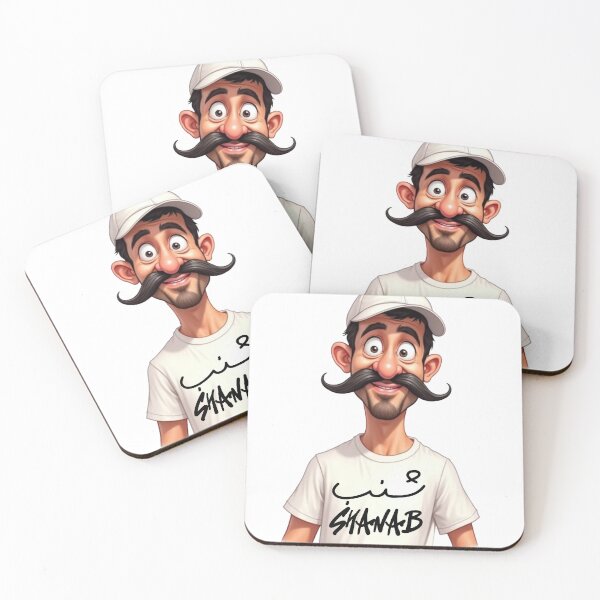 Item preview, Shanab Cartoon Character – Arabic Mustache Vibes designed and sold by Pulse Creativity Designs.