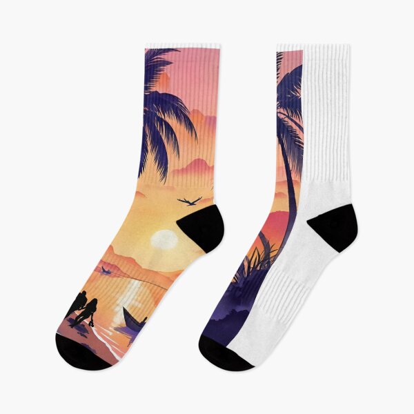 Item preview, Sunset Beach Tropical Palm Tree designed and sold by Fateh-Kro ⭐⭐⭐⭐⭐.
