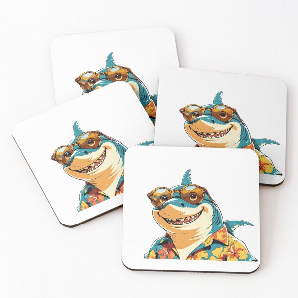 Item preview, Funny Shark — Retro Summer Hawaiian Shirt Design designed and sold by StormArte.