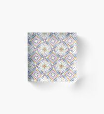 explode rainbow prismatic geometric seamless colorful repeat pattern Acrylic Block