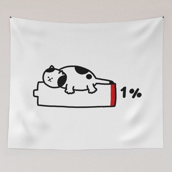 Item preview, a Cat with 1% energy designed and sold by superbaechoo.