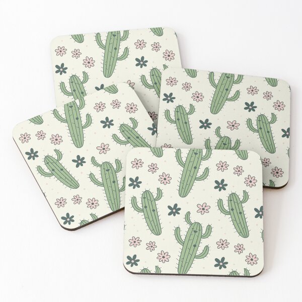 Item preview, Cute cactuses with flowers designed and sold by Merrylands Artshop.