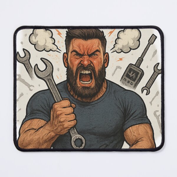 Item preview, One Minor Inconvenience Away from a Full-Blown Breakdown – Angry Mechanic T-Shirt designed and sold by AmmirlixDesigns.