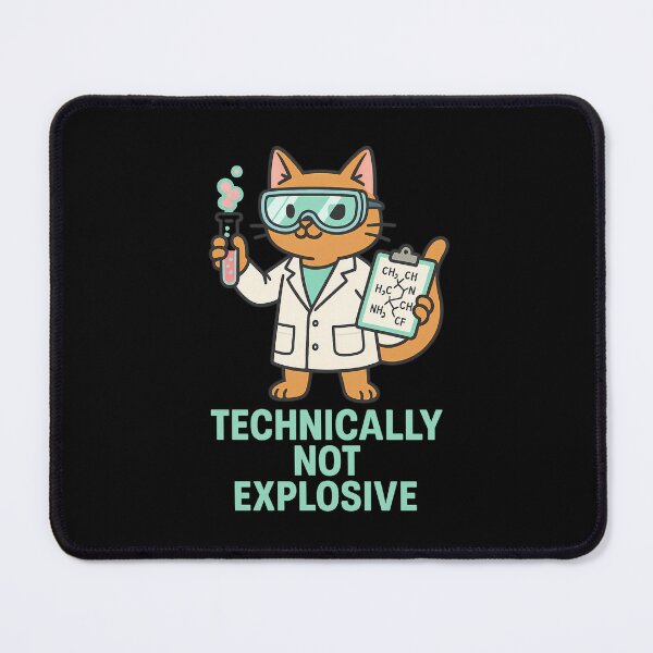 Item preview, scientist cat cartoon humor designed and sold by meshhead.