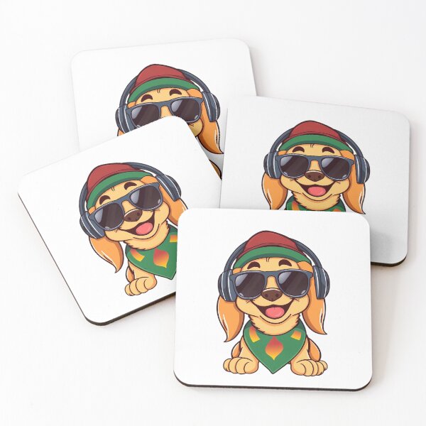 Item preview, Cool Vibes Dog – Urban Pup with Headphones designed and sold by DaniArtDesign81.