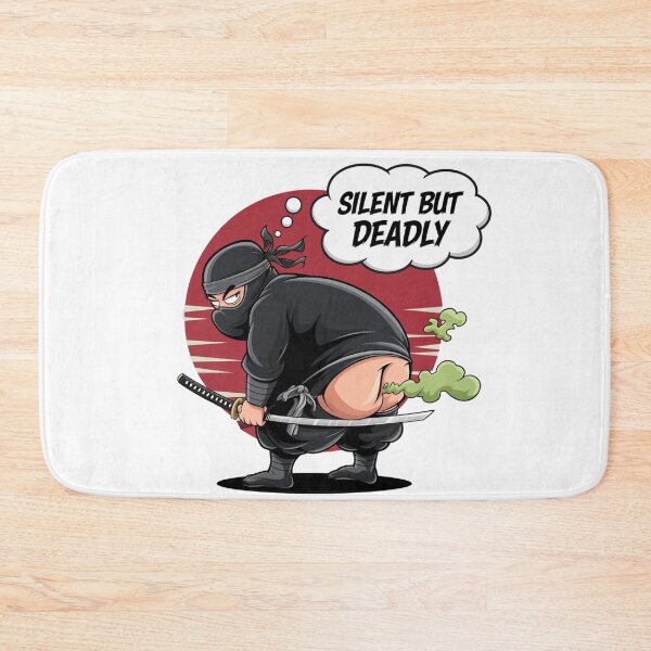 Item preview, Silent but deadly, Fart, Ninja, warrior, funnyfits70, Humor, Funny, retro, vintage, funny quotes, animal humor, designed and sold by FunnyFits70.